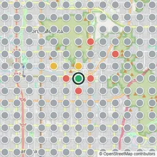 Map of the dental office's rank for "teeth cleaning" across the scanned area