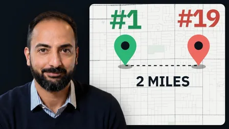 Ala Al-Shaibani beside a map card: #1 and #19, two miles apart.